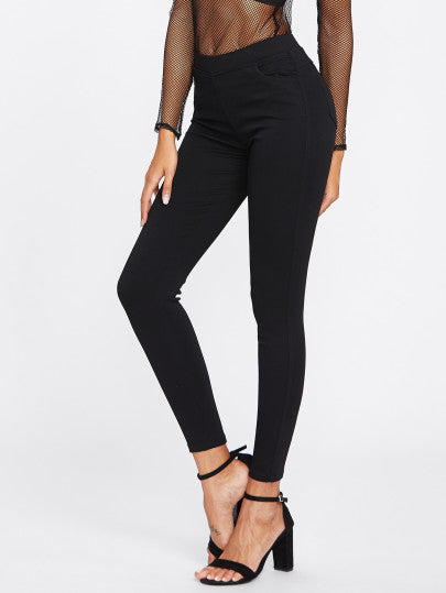 Black Skinny Jeans-Pants-Walmel