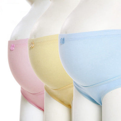 Pregnant Women High Waist Stretchy Cotton Briefs Underwear - Walmel
