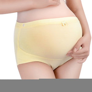 Pregnant Women High Waist Stretchy Cotton Briefs Underwear - Walmel
