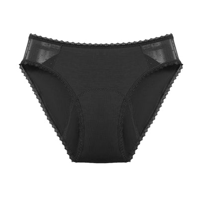Sexy Lace Black Leakproof Women Menstrual Panties