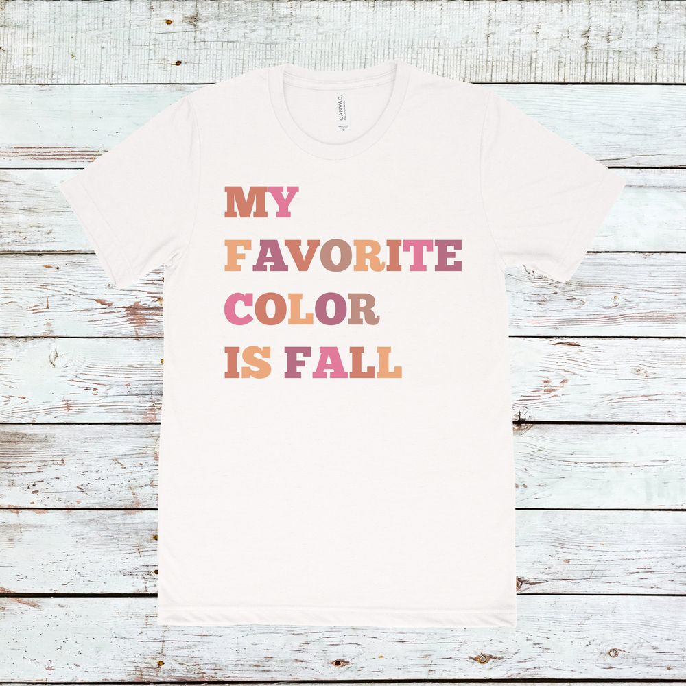 Minha cor favorita é camiseta Triblend de outono