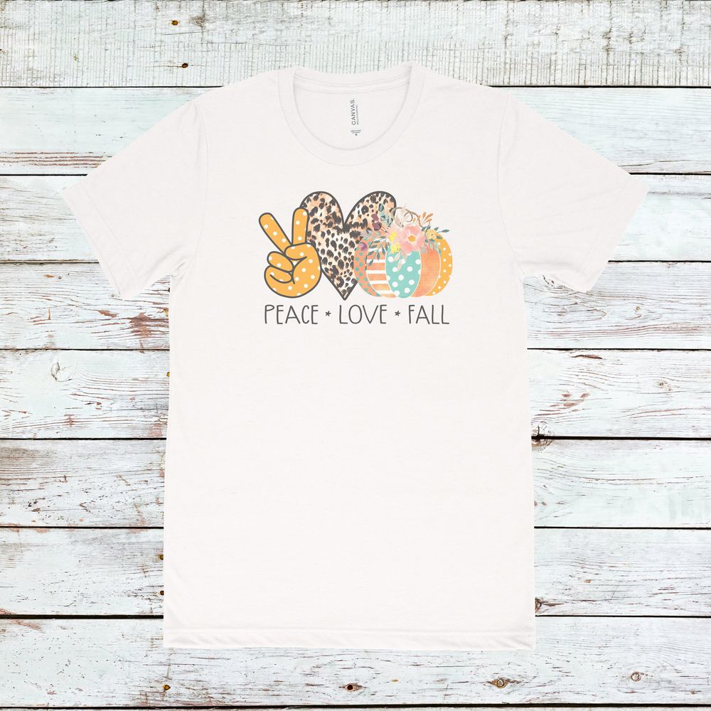 Camiseta de outono amor paz