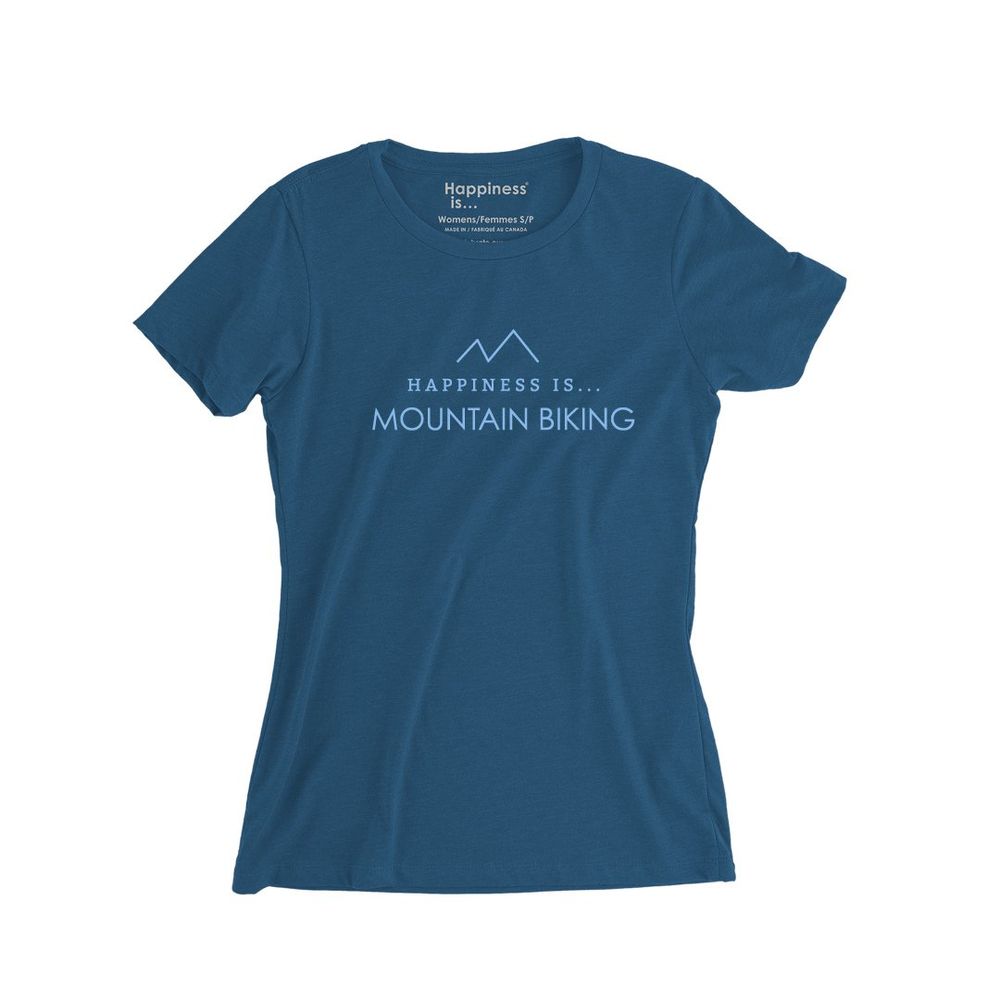 Women's Mountain Biking T-Shirt, Sea Blue