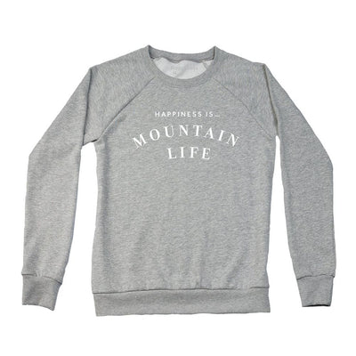 Women's Mountain Life Crew Sweatshirt, Heather Grey