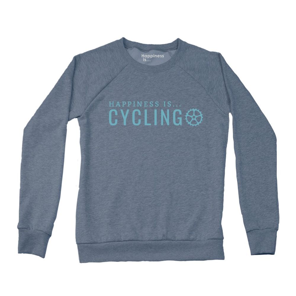Radsport-Crew-Sweatshirt für Damen, Heather Navy