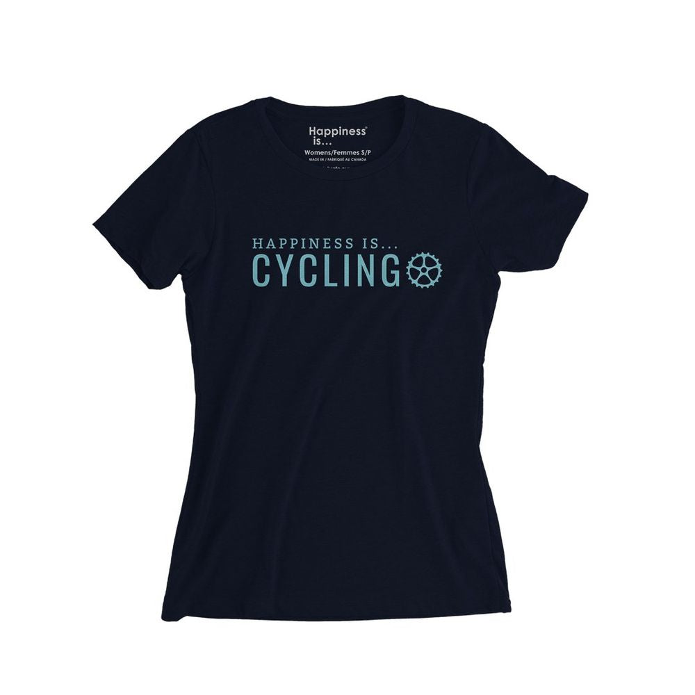 Radsport-T-Shirt für Damen, Navy