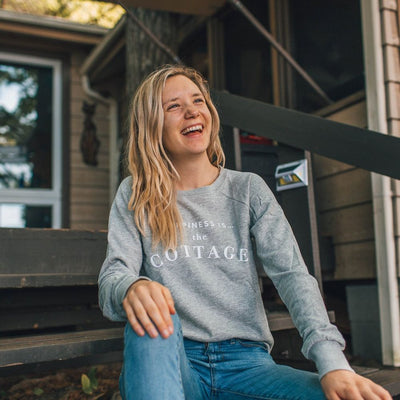 Cottage Crew-Sweatshirt für Damen, Heather Grey