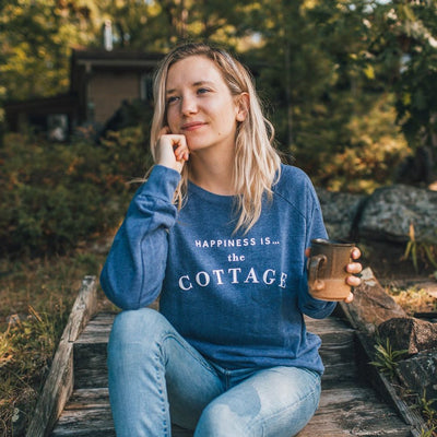 Cottage Crew-Sweatshirt für Damen, Heather Navy