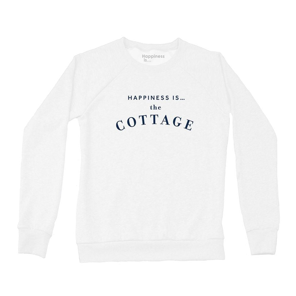 Cottage Crew-Sweatshirt für Damen, Weiß