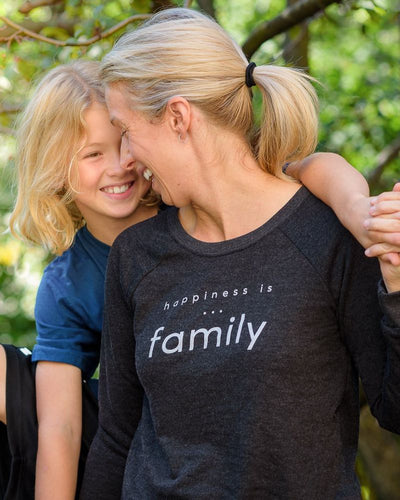 Family Crew-Sweatshirt für Damen, Anthrazit