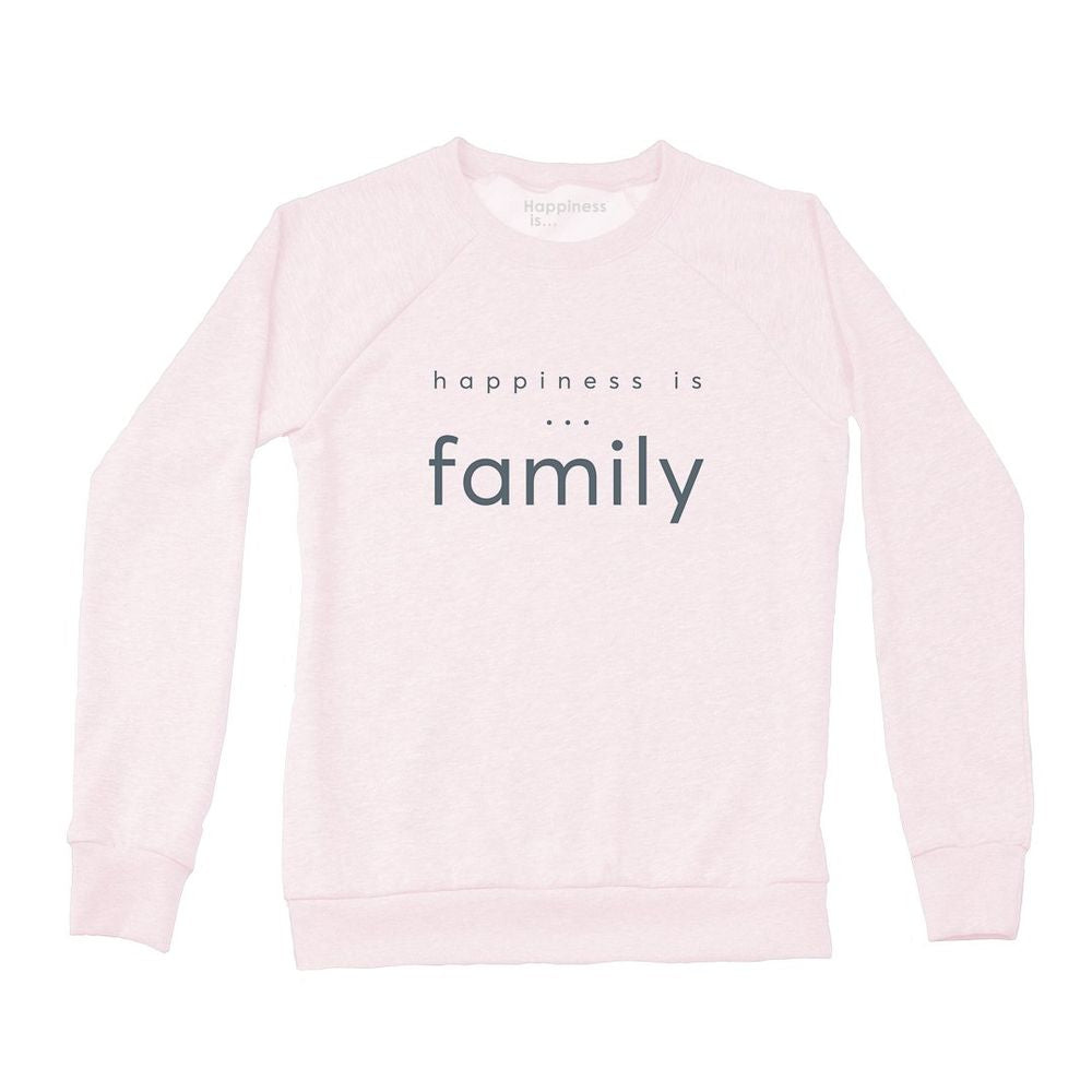 Women's Family Crew Sweatshirt, Ballet Pink