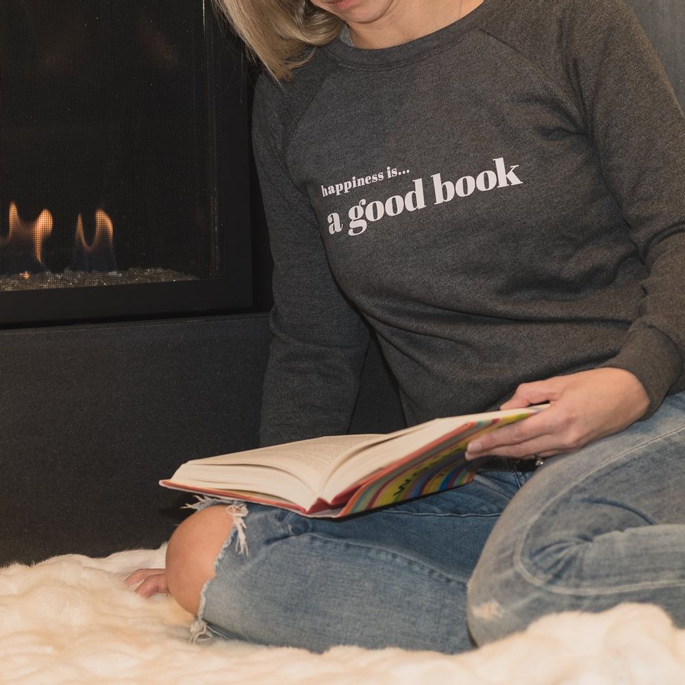 Good Book Crew Sweatshirt für Damen, Anthrazit