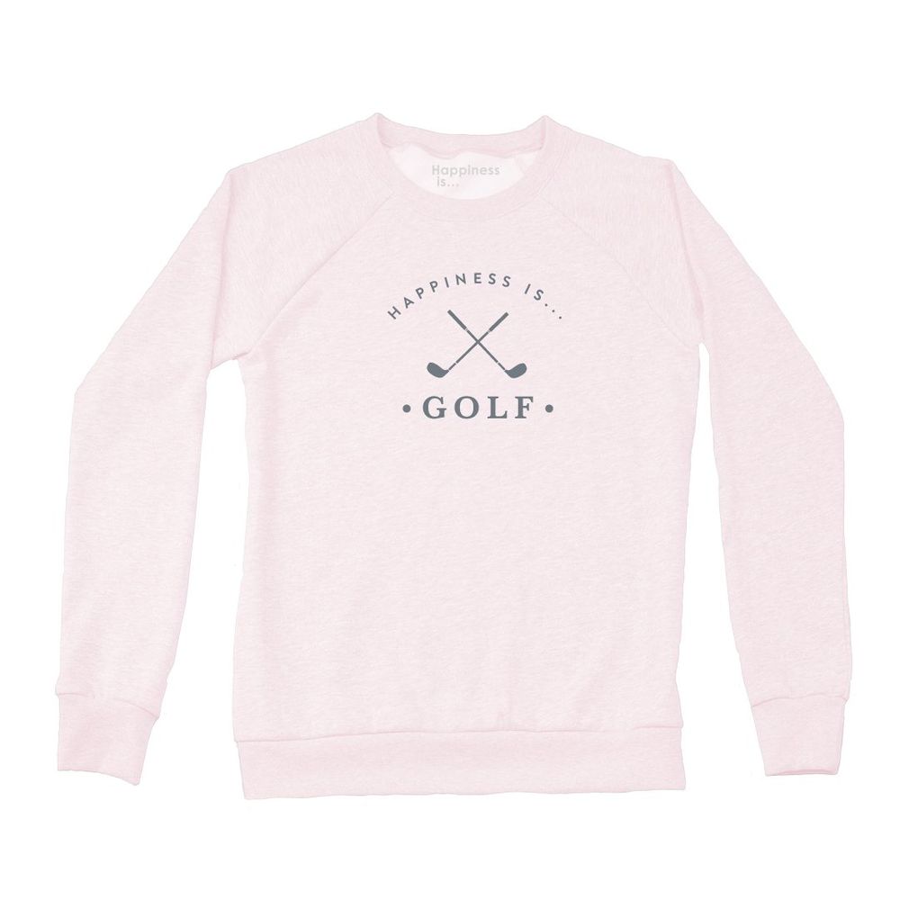 Damen Golf Crew Sweatshirt, Ballet Pink