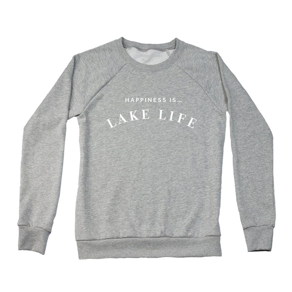 Lake Life Crew-Sweatshirt für Damen, Heather Grey