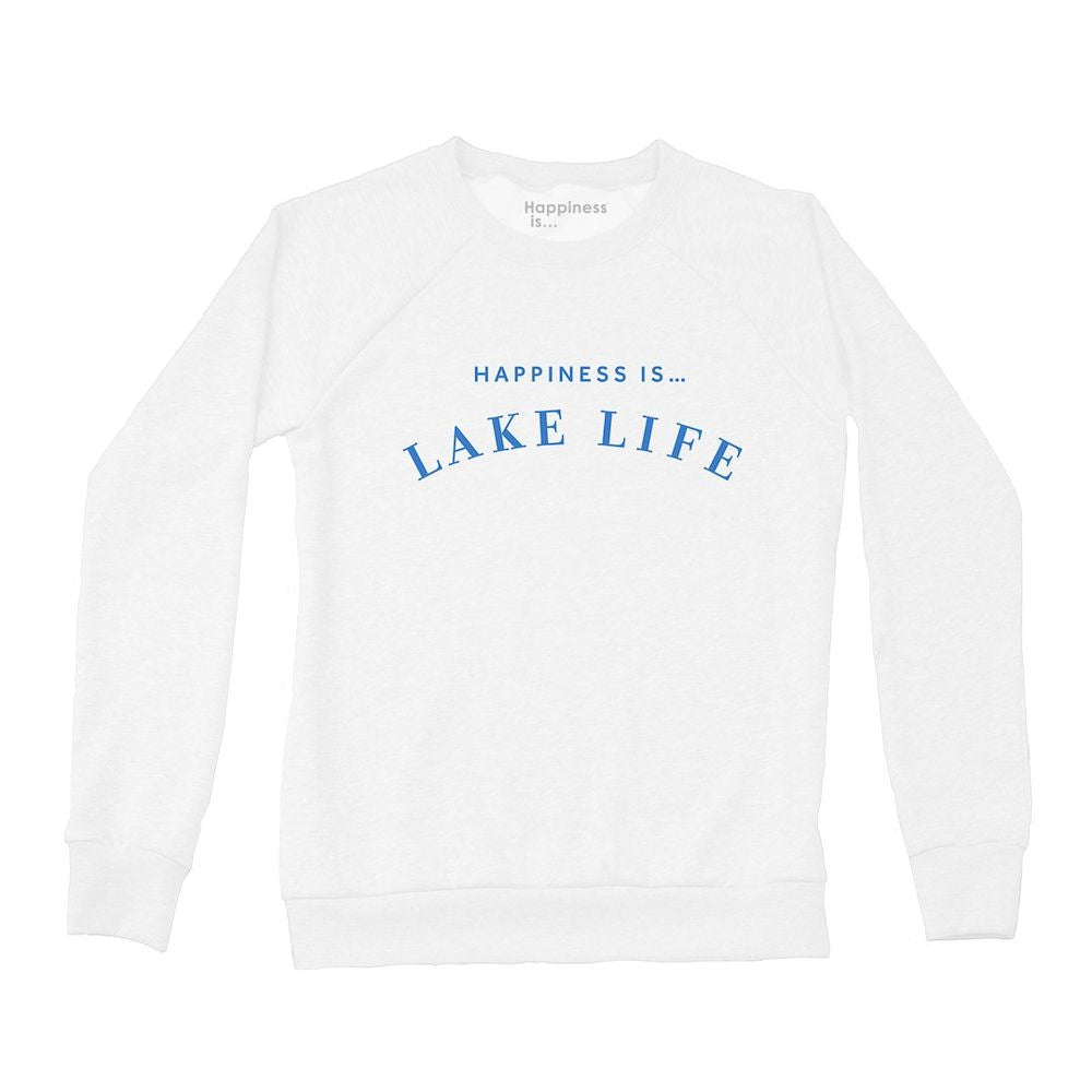 Lake Life Crew-Sweatshirt für Damen, weiß
