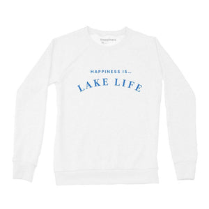 Women's Lake Life Crew Sweatshirt, White