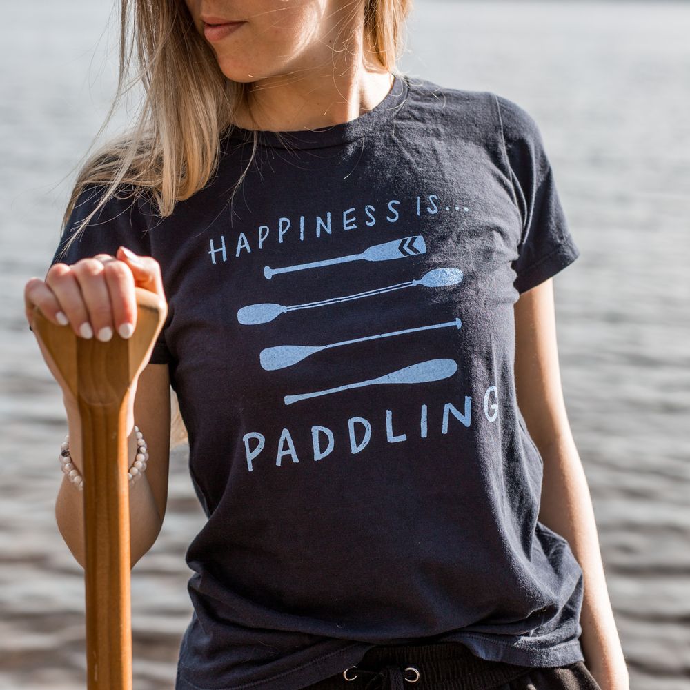 Paddel-T-Shirt für Damen, Marineblau