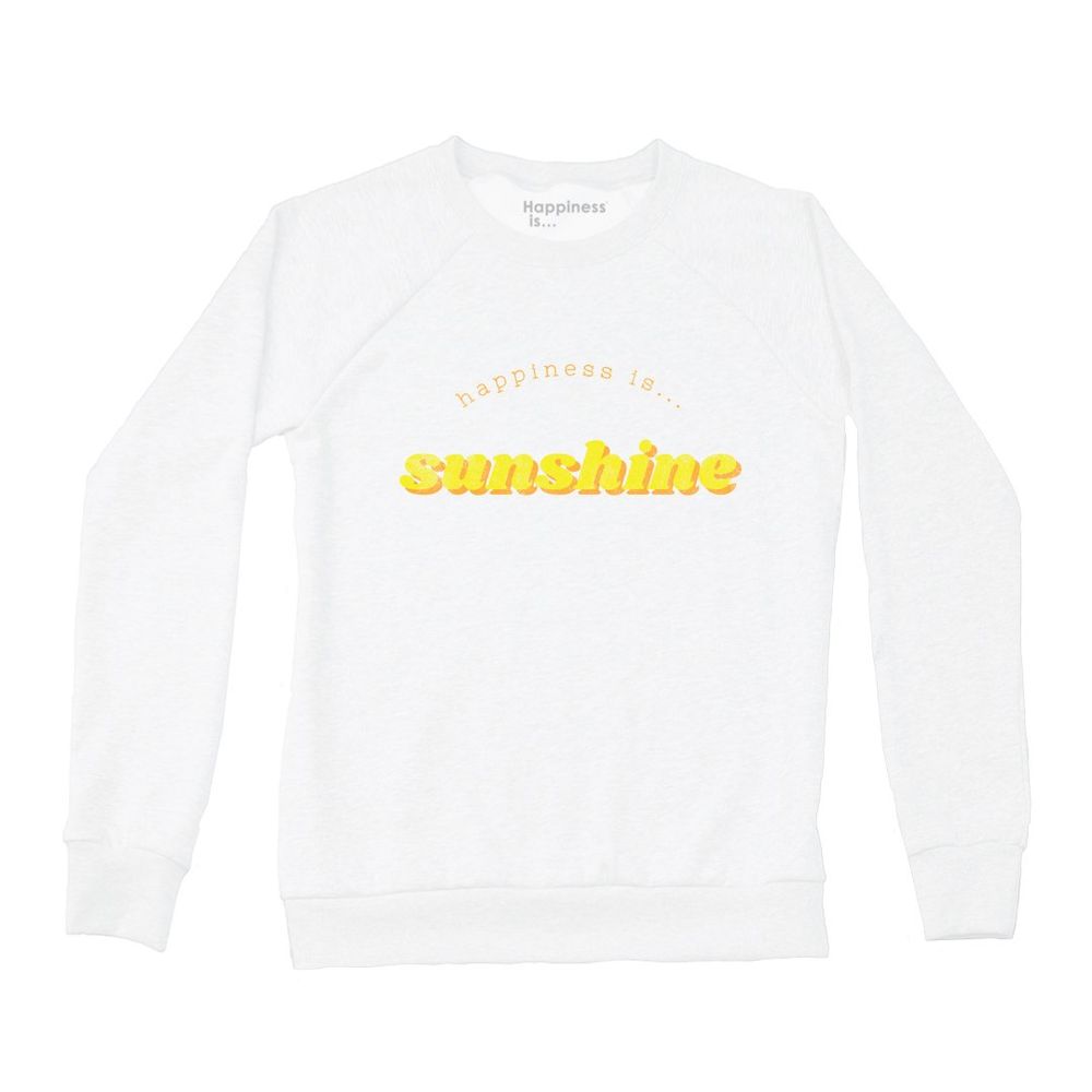 Sunshine Rundhals-Sweatshirt für Damen, weiß