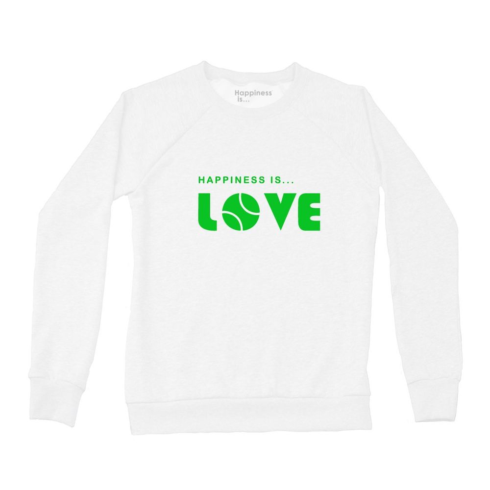 Women's Tennis Love Crew Sweatshirt, White