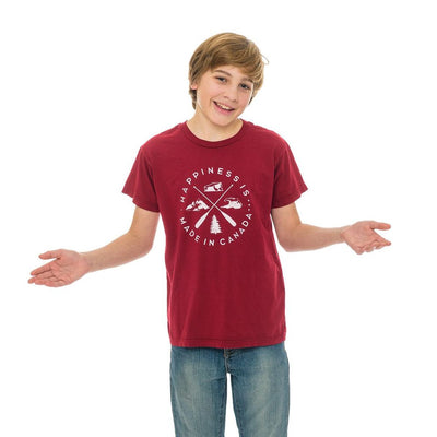 T-Shirt mit Jugendwappen, Kanadarot