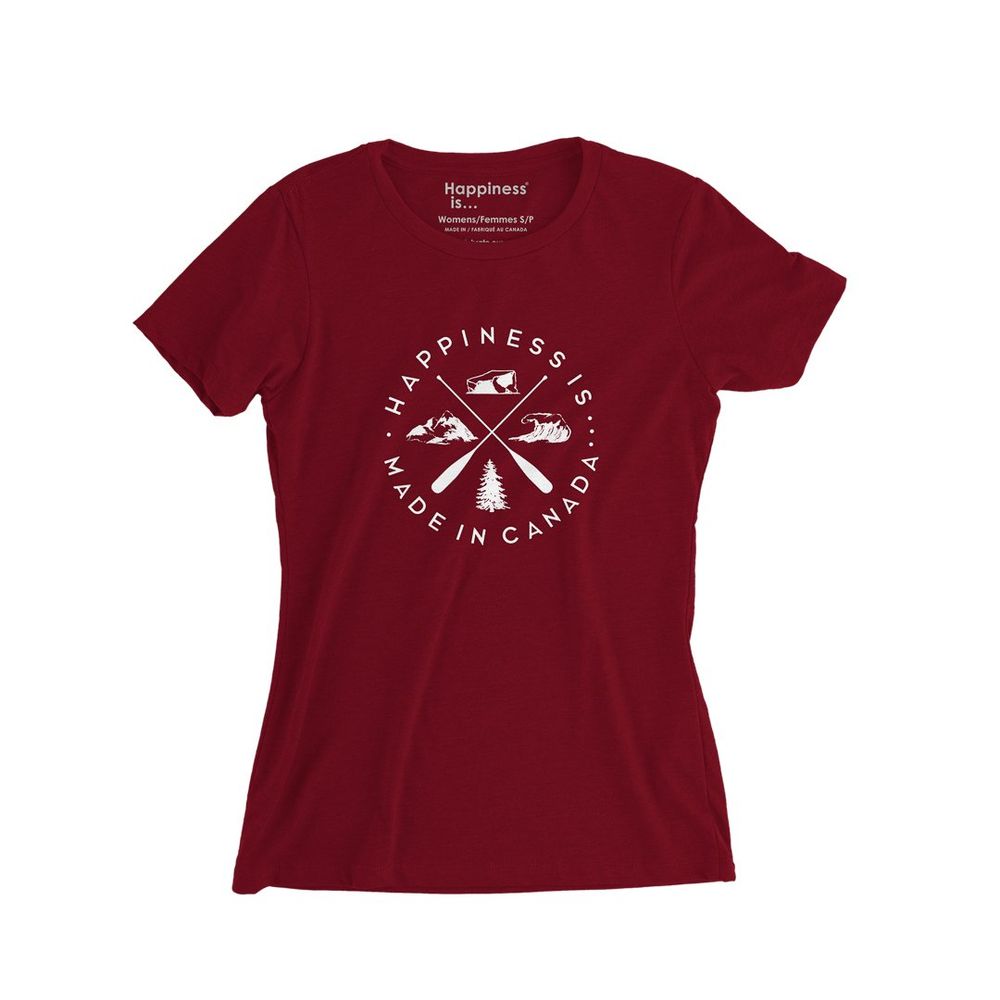 Jugend-Mädchen-Wappen-T-Shirt, Kanada-Rot