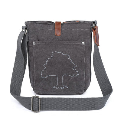 Forest Military-Inspired Canvas Crossbody Bag