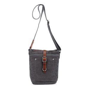 Forest Military-Inspired Canvas Crossbody Bag