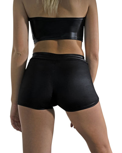 Moreno Faux Leather Asymmetric Mini Skirt
