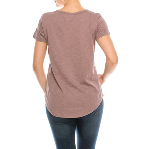 Urban Diction 4 Pack Neutral Curved-Hem Crew Neck Basic Tees