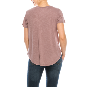 Pacote de 4 camisetas femininas com decote em V cor neutra Urban Diction